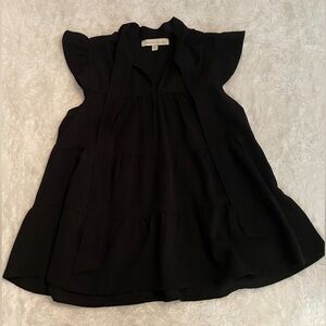 Cute blouse with attached mock scarf